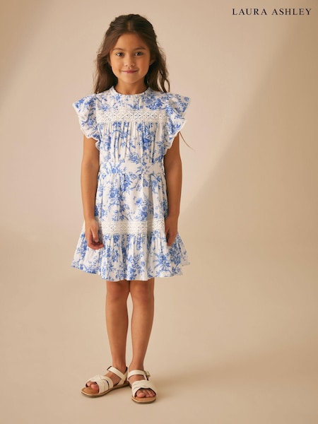 Laura Ashley Walled Garden Frill Sleeve Dress (550404) | 121 LEI - 146 LEI