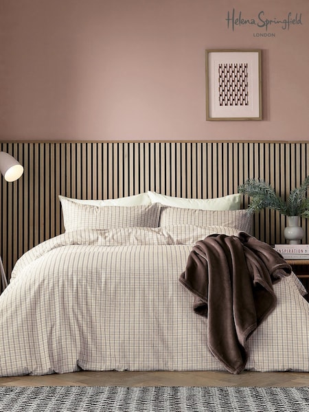 Σετ κρεβατιού Helena Springfield Tranquil Καρό Cotton Rich Κάλυμμα