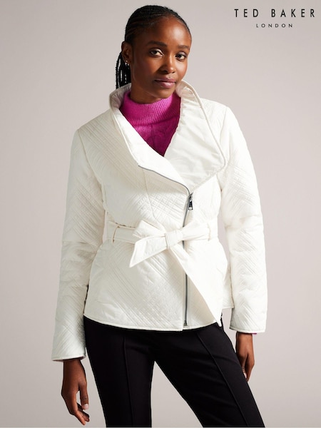 Ted Baker Cream Rosemia Padded Short Wrap Coat (550843) | €89
