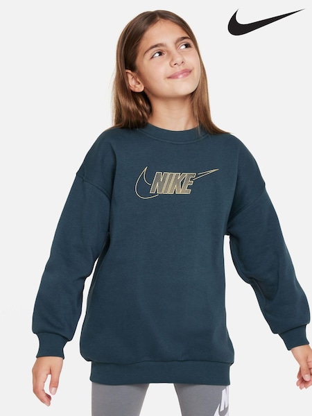 Nike Green Oversized Shine Fleece Sweatshirt (550899) | €21.50