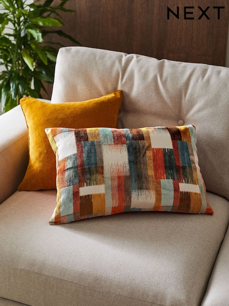 Orange Cut Velvet Retro Etch 40 x 59cm Cushion (551311) | €29