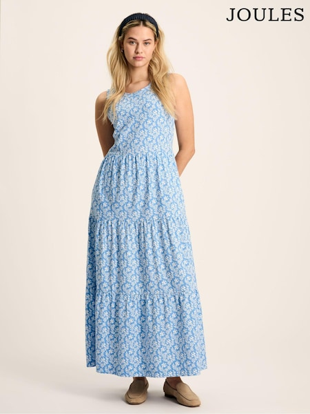 Joules Jayne Blue Jersey Tiered Dress (551706) | €50