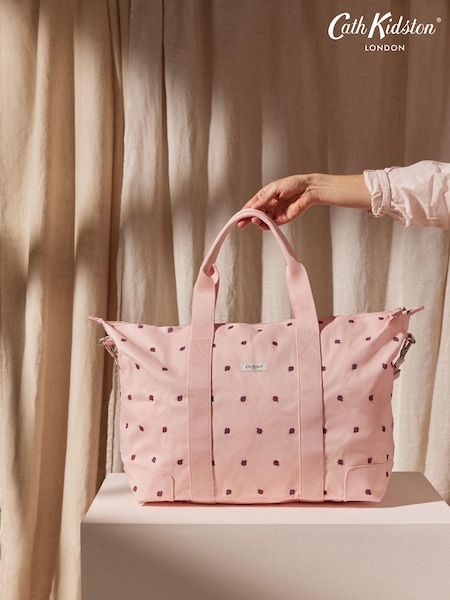 Розовый с принтом божьей коровки - Cath Kidston 100% Cotton Overnight Travel Bag (551893) | €38