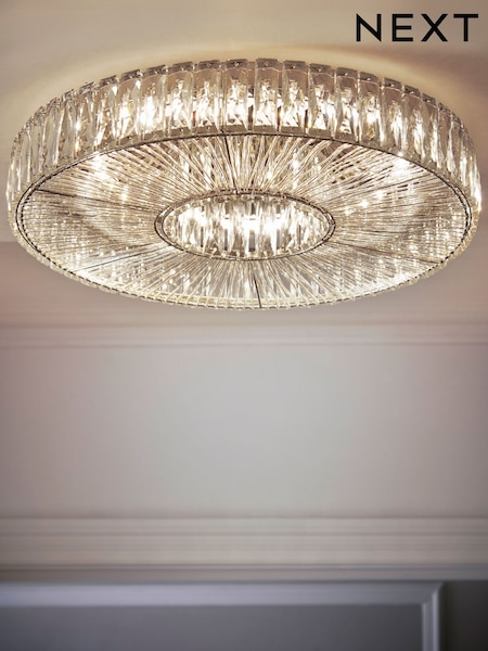 Clear Aria Extra Large Flush Ceiling Light Fitting (552031) | €285