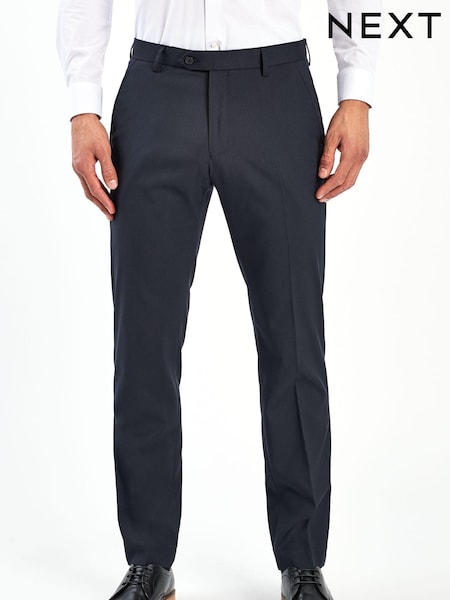 Navy Blue Tailored Fit Stretch Smart Trousers (552083) | €27