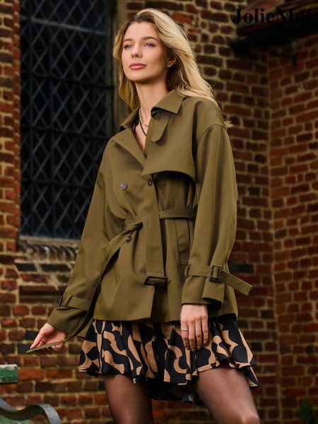 Jolie Moi Green Short Trench Coat (552259) | €36
