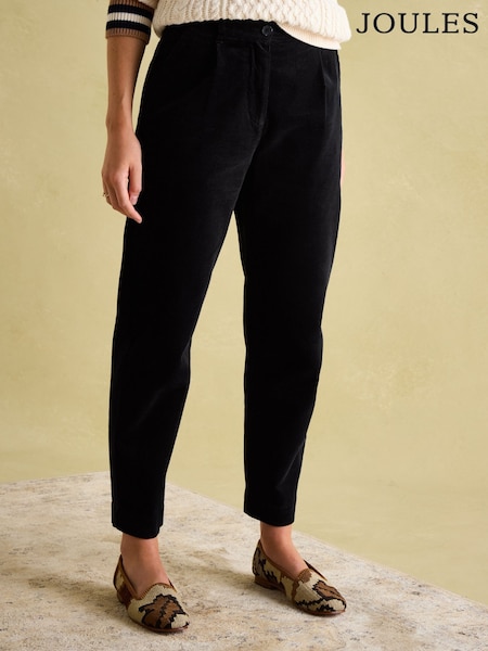 Joules Calla Navy Corduroy Tapered Trousers (552398) | €41.50