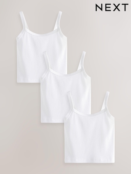 Weiß - Cropped Cami Vest 3 Pack (5-16yrs) (552682) | 5 € - 8 €