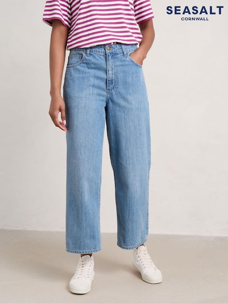 Seasalt Cornwall Blue Barnes Crops Jeans (553103) | AED198