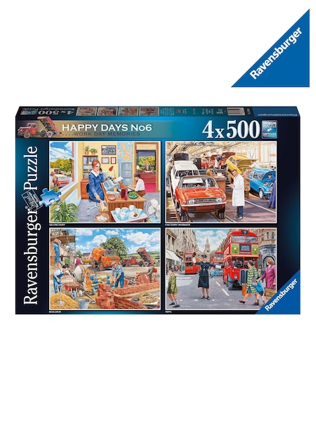Ravensburger Happy Days Work Day Memories 4 x 500 Piece Jigsaw (553311) | €37