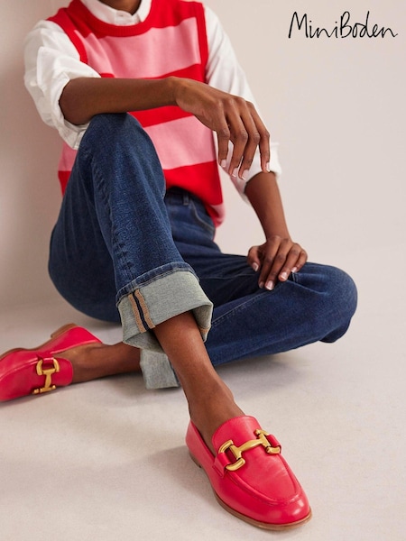 Punainen - Boden Iris Snaffle Leather Loafers (553819) | €121