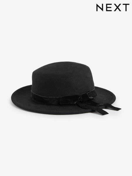 Black Boater hat (3mths-10yrs) (553884) | AED35 - AED42