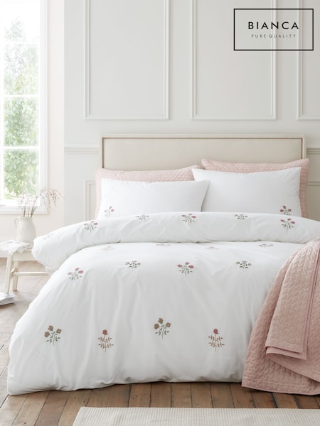 Bianca Adeline Floral Cotton Duvet Cover And Pillowcase Set