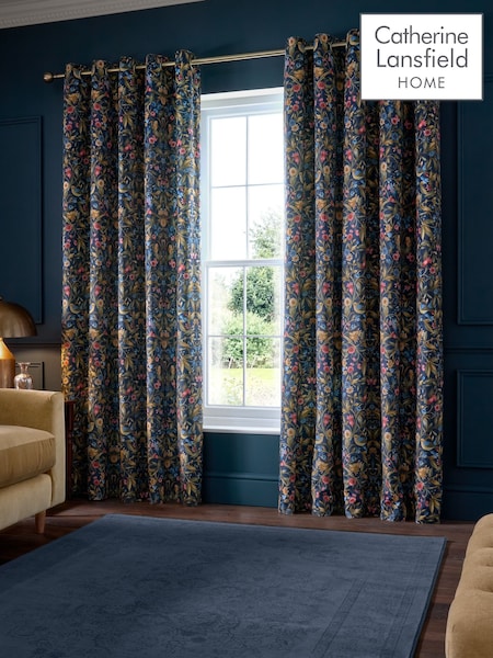 Cortinas forradas Hedgerow Hopper con ojales de Catherine Lansfield