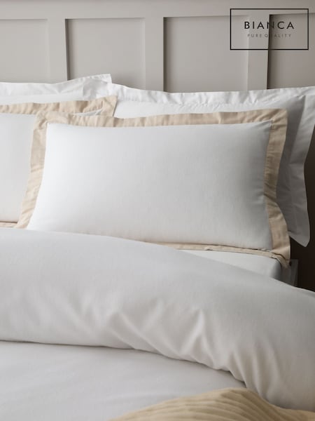 Bianca Tailored Brushed Cotton Duvet Cover And Pillowcase Set