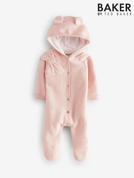 Baker by Ted Baker Pink Knitted Fleece Pramsuit (554696) | AED113 - AED122