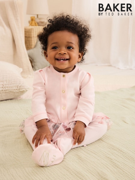 وردي - Baker by Ted Baker 2 Piece 100% Cotton Printed Sleepsuit & Hat Set (555010) | ‏116 د.إ.‏ - ‏ 125‏ د.إ.