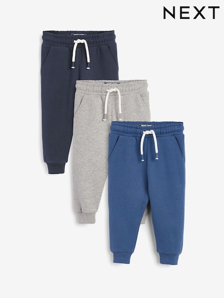 Blau/Grau/Marine - Soft Touch Joggers 3 Pack (3mths-7yrs) (555049) | 15 € - 18 €