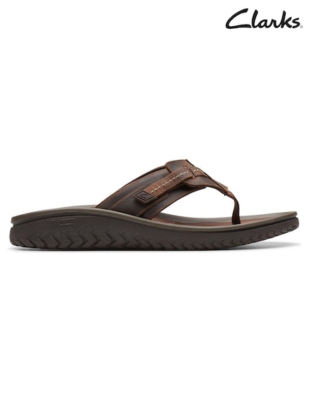 Marrón - Clarks Beeswax Leather Wesley Sandals (555240) | 64 €