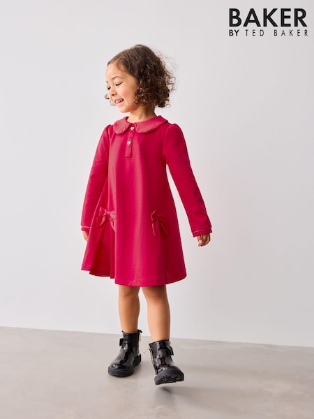 Baker by Ted Baker Red Satin Collar and Bow Dress (555429) | 133 LEI - 146 LEI
