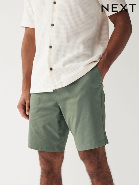Sage Green Slim Fit Stretch Chinos Shorts (555476) | €23