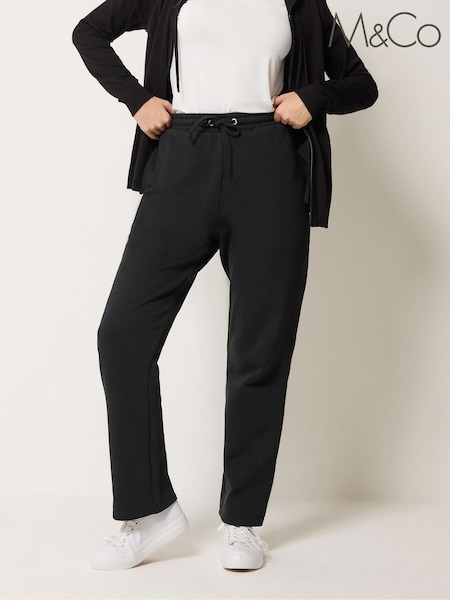 Black - M&co Straight Leg Joggers