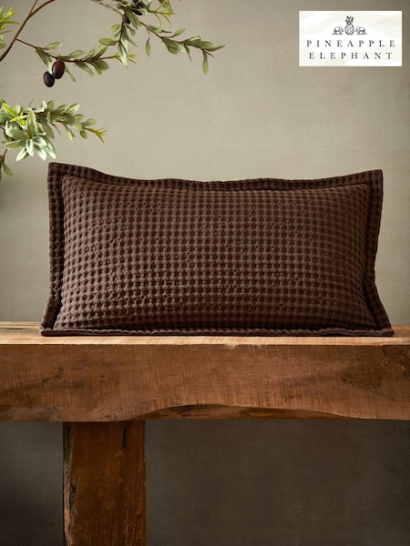 Pineapple Elephant Jaipur Chunky Waffle Cotton Cushion