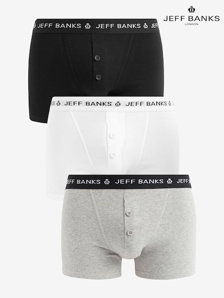 Jeff Banks Multi Classic Button Fly Boxers 3 Pack (556258) | €25