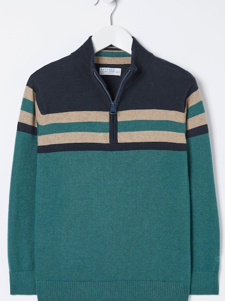 FatFace Green Knitted Half Neck Jumper (556516) | €15.50