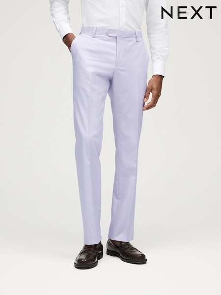Lilac Purple Slim Fit Motionflex Stretch Suit Trousers (556716) | AED35