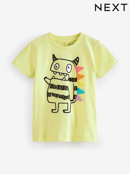 Lime Green Monster Appliqué Character Short Sleeve T-Shirt (3mths-7yrs) (556717) | €7 - €9