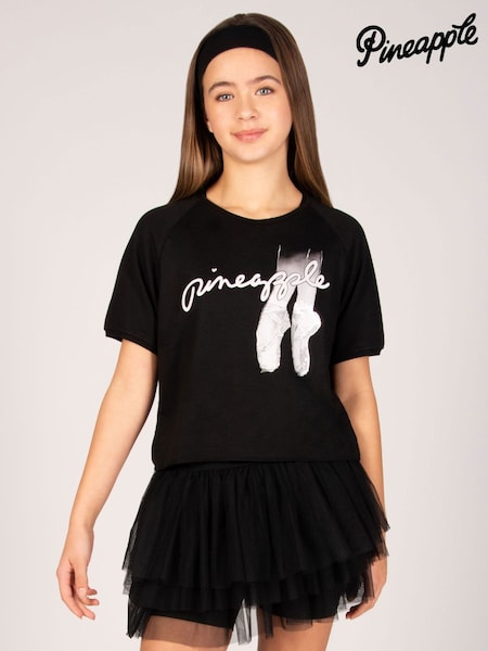 Pineapple Black Ballet Slouchy T-Shirt (557074) | R$ 180