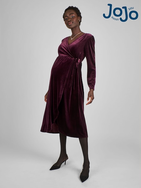 JoJo Maman Bébé Velvet V-Neck Maternity & Nursing Wrap Dress (557170) | 105 €