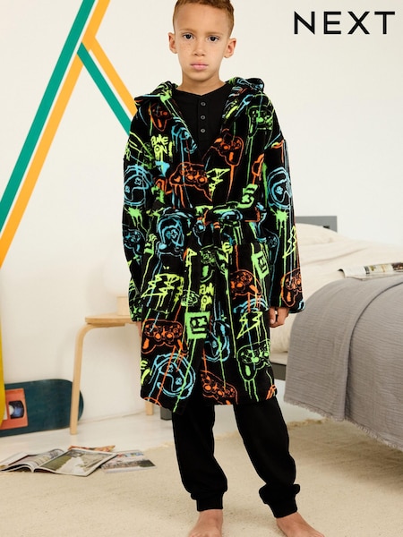 Multi Gamer Fleece Dressing Gown (3-16yrs) (557517) | €8 - €12