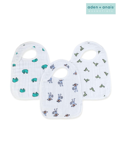 aden + anais Snap Bibs Cotton Muslin Jungle 100% Cotton Jam 3 Pack (557641) | 17 €