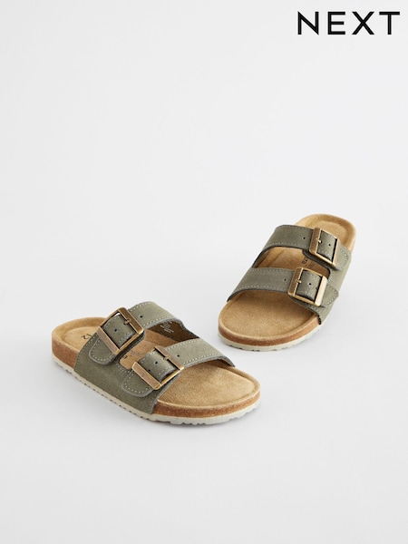Sage Green Slip-On Corkbed Sandals (558660) | €10.50 - €13