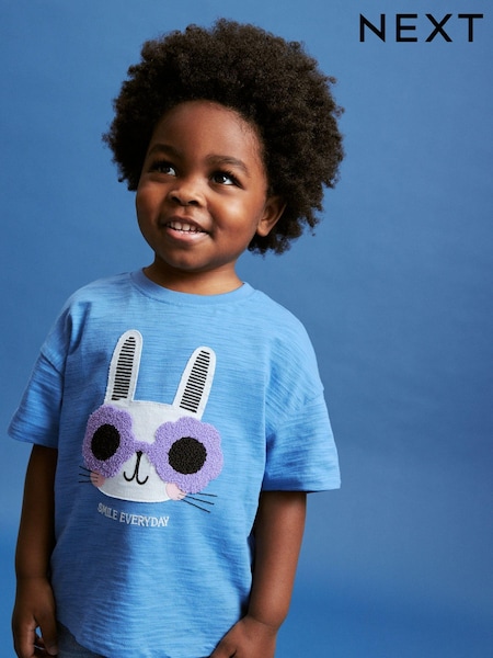 Häschen, blau - Short Sleeve 100% Cotton T-Shirt (3mths-7yrs) (558690) | 6 € - 7 €
