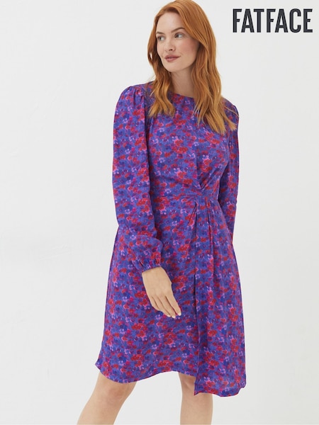 FatFace Purple Annie Painterly Floral Dress (559010) | €50
