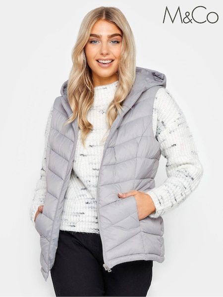 M&Co Grey Short Quilted Gilet (559125) | €66