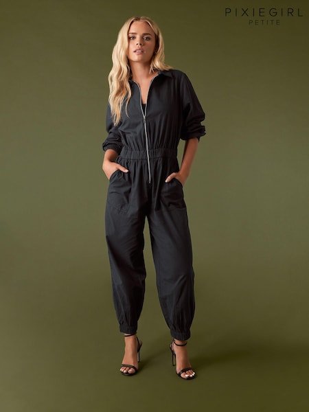 Pixiegirl Petite Zip Front 100% Cotton Long Sleeve Jumpsuit (559206) | 61 €