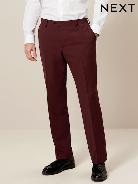 Brick Red Slim Fit Motionflex Stretch Suit Trousers (559701) | AED122