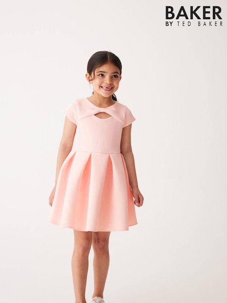 Baker by Ted Baker Pink Cutout Bow Embossed Scuba Dress (559889) | 108 QAR - 126 QAR