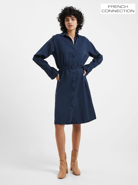 French Connection Blue Andrea Lyocell Shirt Dress (560292) | €35