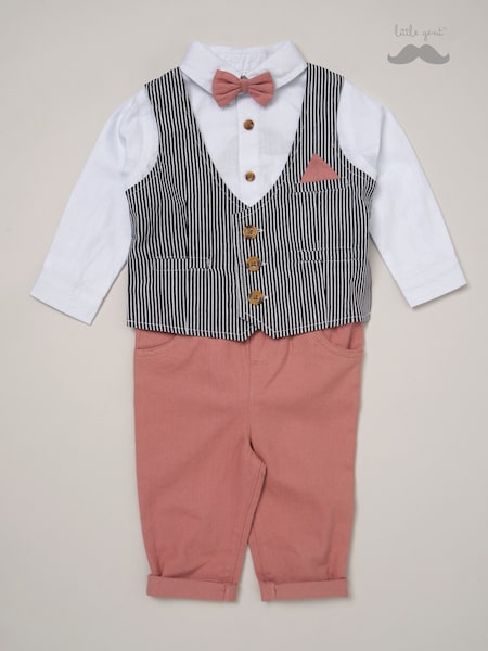 Little Gent Mock Shirt And Waistcoat 100% Cotton Baby Gift Set 3 Piece (560861) | €49