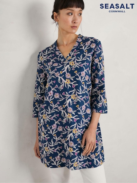Seasalt Cornwall Blue Curves Flow Tunic (561044) | €44.50