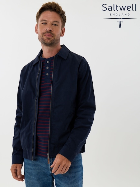כחול  - Regular Saltwell Cotton Twill Lightweight Jacket