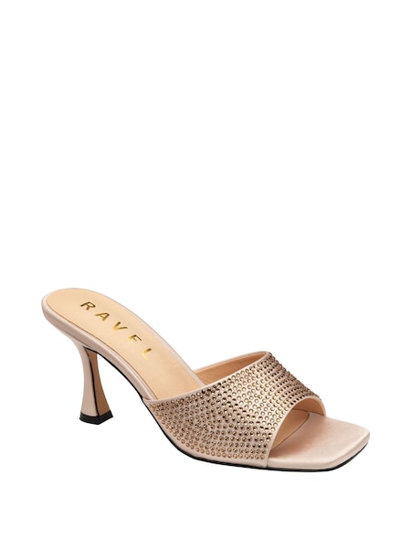 Ravel Gold Heeled Mule Sandals (561156) | € 25