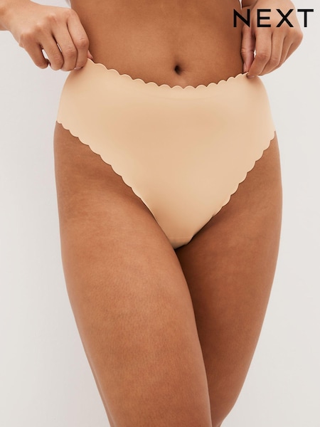 Pastel Rose Nude Full Brief No VPL Scallop Edge Knickers (561211) | €13