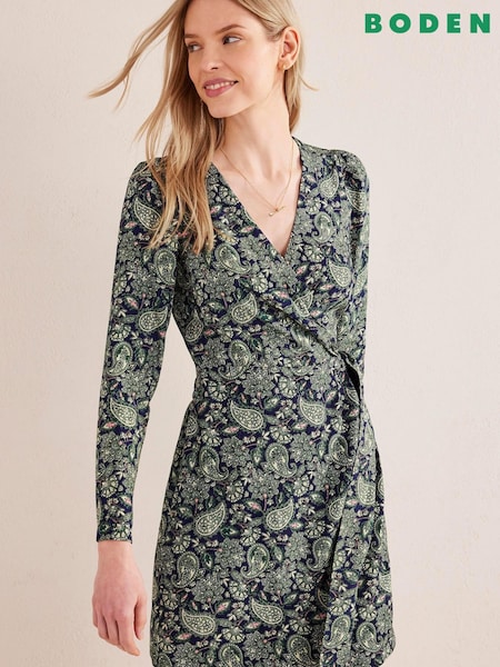 Boden Mini Wrap Ruched Sleeve Dress (561711) | 75 €
