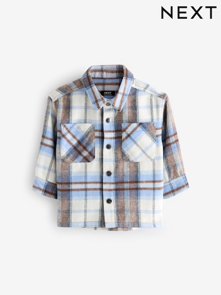 Blue/Brown Check Long Sleeve Check Overshirt (3mths-7yrs) (562359) | €27 - €30